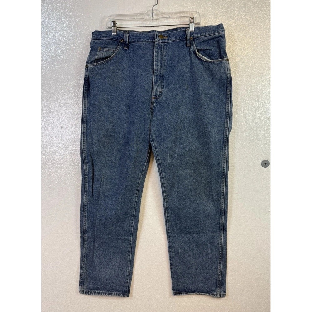 Wrangler Men's Jeans Sz 40x30 Blue Denim Straight Cotton Cowboy‎ Work